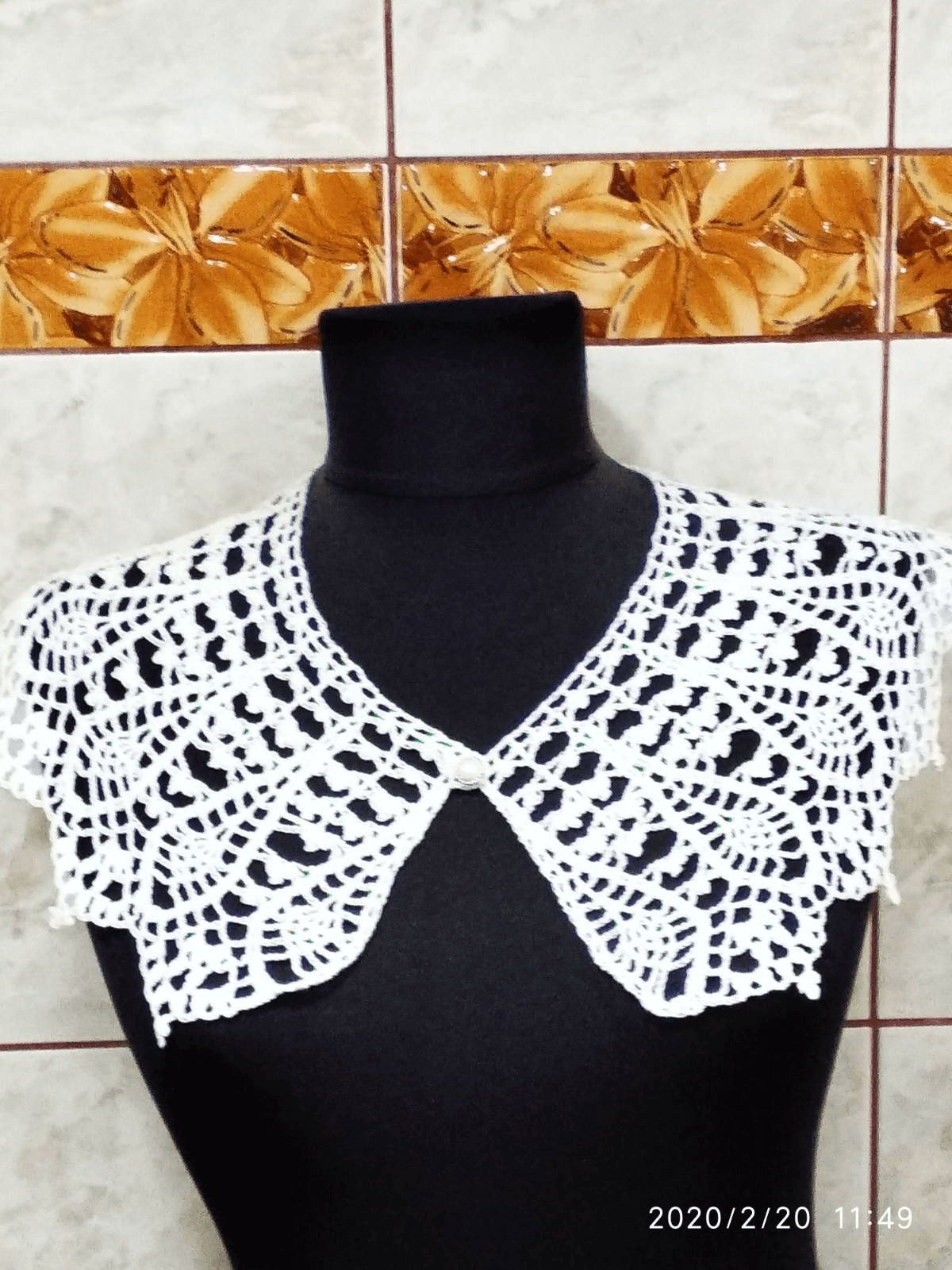 Ажурний в'язаний комірець 15 10 Ажурний в'язаний комірець 15 - Зображення 10